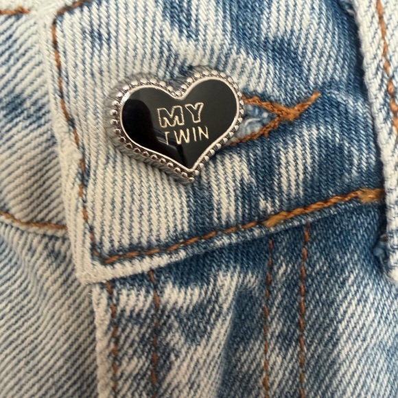 Embroidered Light Blue Crop Jeans - Picture 8 of 10